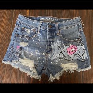 Vintage American Eagle Festival Denim Shorts